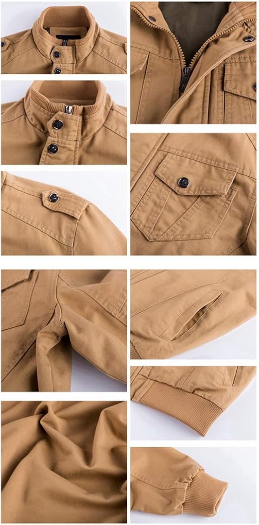 WEEN CHARM Men's Military Jackets Lightweight Casual Windbreaker Spring Cotton Bomber Jacket Outwear at  Men’s Clothing store