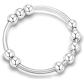 CIELTEAR 925 Sterling Silver Fidget Rings for Women Calm Anxiety Rings for Women Spinner Fidget Jewelry for Anxiety