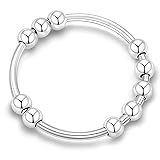 CIELTEAR Sterling Silver Anxiety Ring for Women