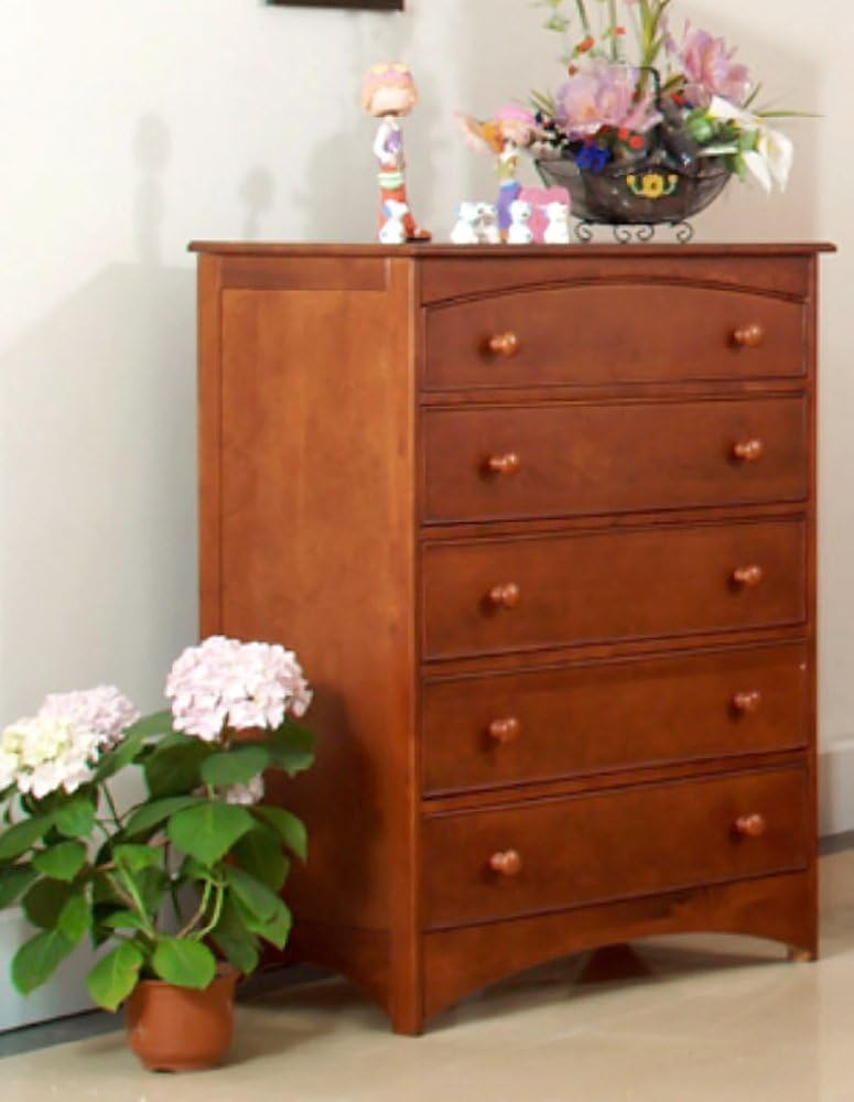 Eden Baby Seattle Collection 5-Drawer Chest, Dark Cherry/Cherry