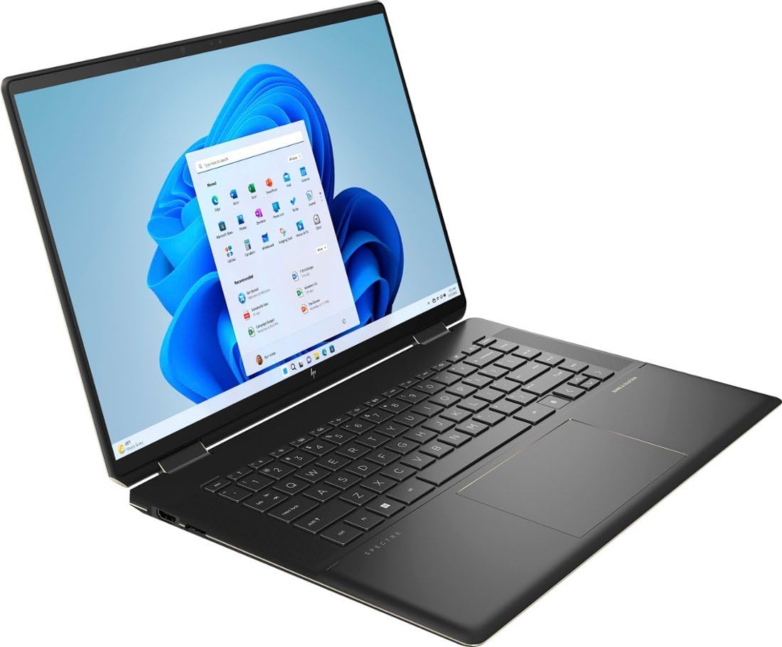 HP 2023 Spectre 16” 3K+ IPS Touch 2-in-1 Laptop 14-Core Intel i7-13700H Iris Xe Graphics 16GB DDR4 4TB NVMe SSD 2xThunderbolt4 WiFi 6E HDMI Backlit KB Fingerprint Windows 11 Pro w/Pen and RE USB
