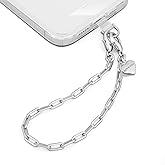 UKON Phone Chain Wrist Strap Metal Phone Lanyard Wristlet Strap with 2xTPU Tether Tab for Women Shopping Traveling Party