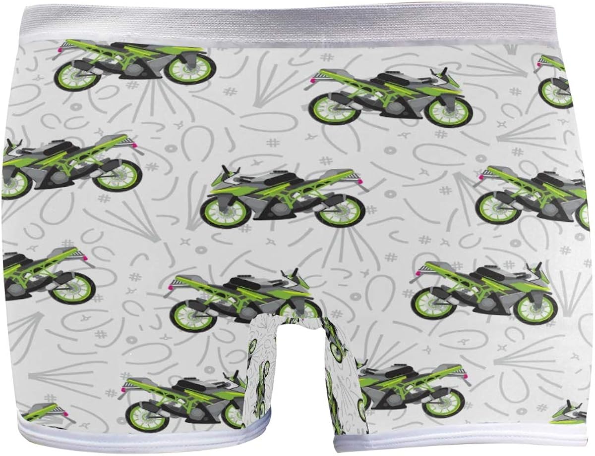 HangWang Womens Underwear Boxer Briefs Cool Motorcycle Street