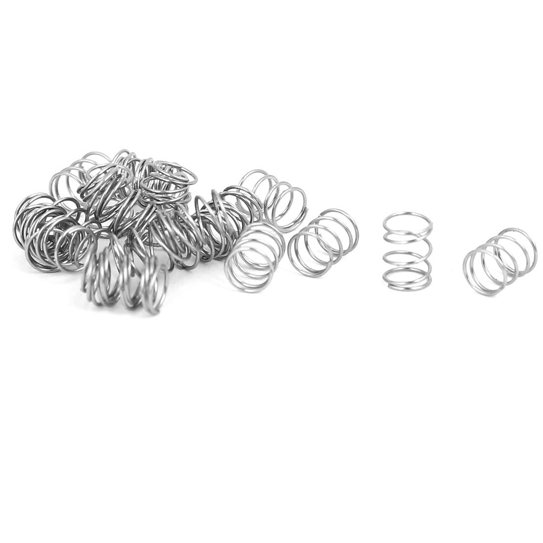 sourcingmap 0.3mmx4mmx5mm 304 Stainless Steel Compression Springs 20pcs