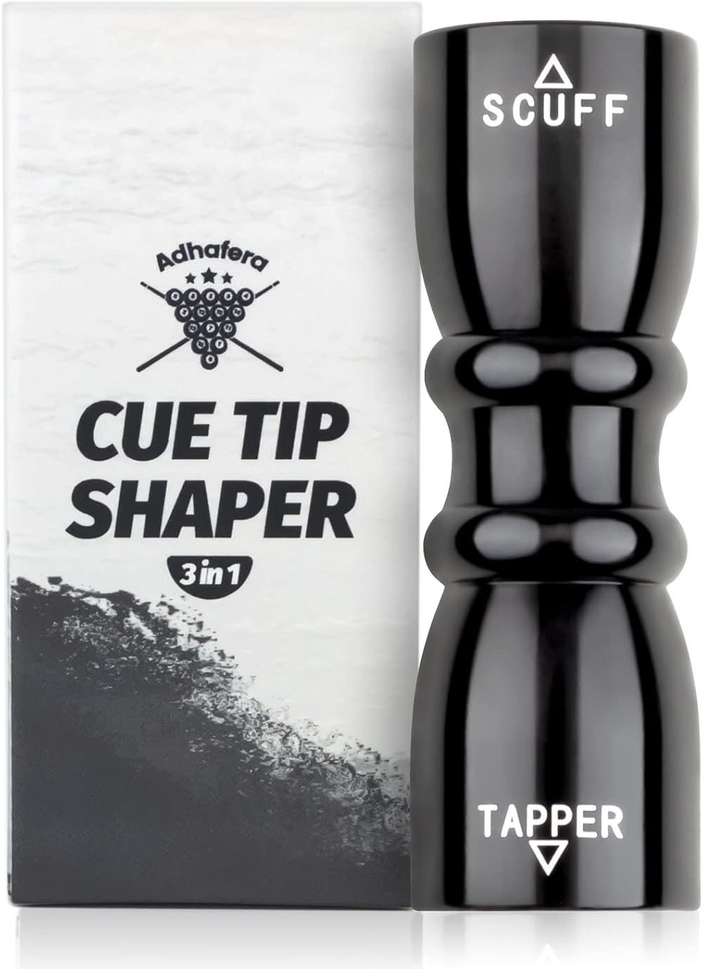 Adhafera 3 in 1 Cue Tip Shaper – Aerator, Scuff & Tapper for Snooker