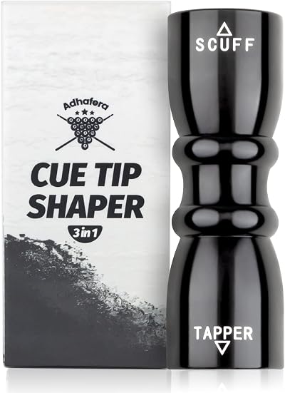 Adhafera 3 in 1 Cue Tip Shaper – Aerator, Scuff & Tapper for Snooker
