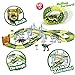 GAMZOO Race Car Tracks Toy Set for Boys 2,3,4 Years Olds Christmas Gift with 142 Pieces Flexible Race Track, 2 Dinosaurs, 1 Military Vehicles, 4 Palm Trees, 2 Slopes and 1 Hanging Drawbridge