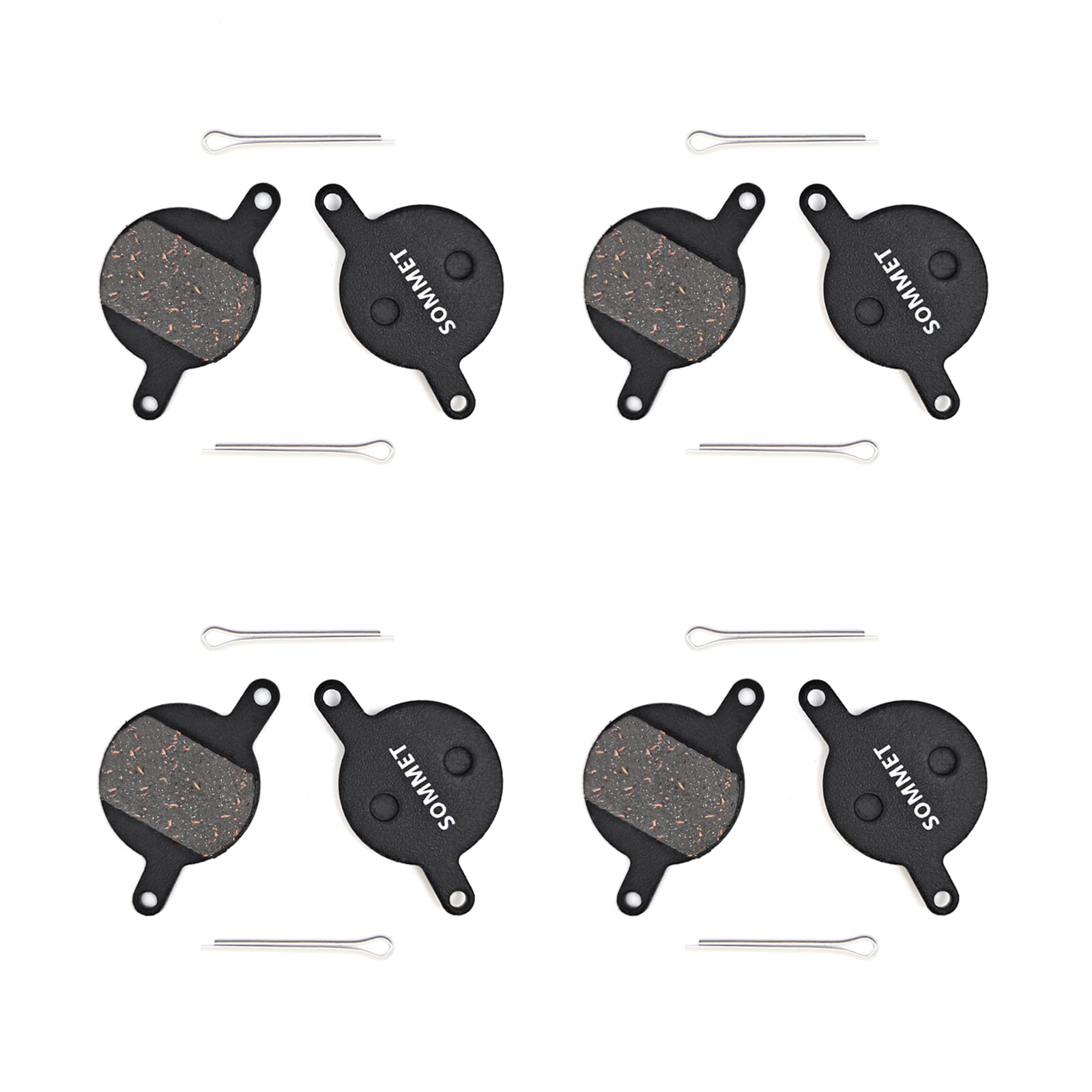 SOMMET 4 pairs Resin and Semi-Metallic Disc Brake Pads fit for Magura Julie (2001-2008)