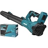 Leaf Blower Cordless for Makita 18V Battery, 600 CFM/120 MPH Brushless Motor Electric Blower 6-Variable Speeds with Extension