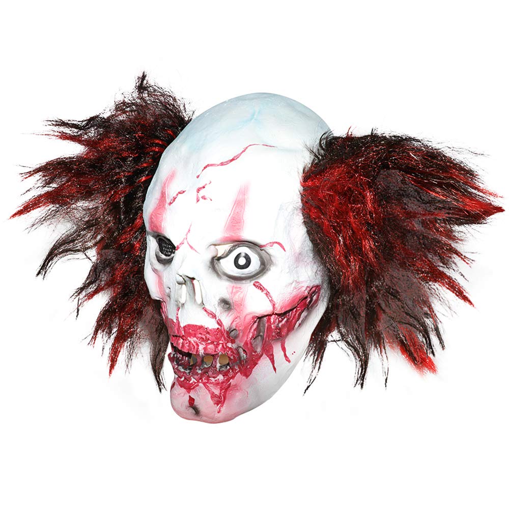 XIAO MO GU Latex Halloween Party Cosplay Face Mask Crazy Clown Costumes Mask Creepy Funny for Adults