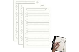 A5 Planner Inserts - 6-Hole Loose-Leaf Paper, 3 Packs (135 Sheets), 21 x 14.2 cm, Smooth Writing Surface, Ideal for Note-Taki