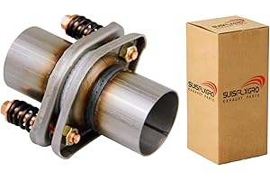 SUISFLXGRO Exhaust Flex Spring Flanges 100% 409L Stainless, Spring Joint For Aftermarket (1.75"X6")