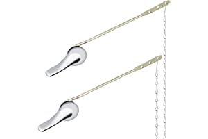 IDM-UTSL Toilet Handle Replacement Kit, Toilet Lever Flush Handle, Front Mount, Chrome, Universal Fitting Parts, 2 Pack