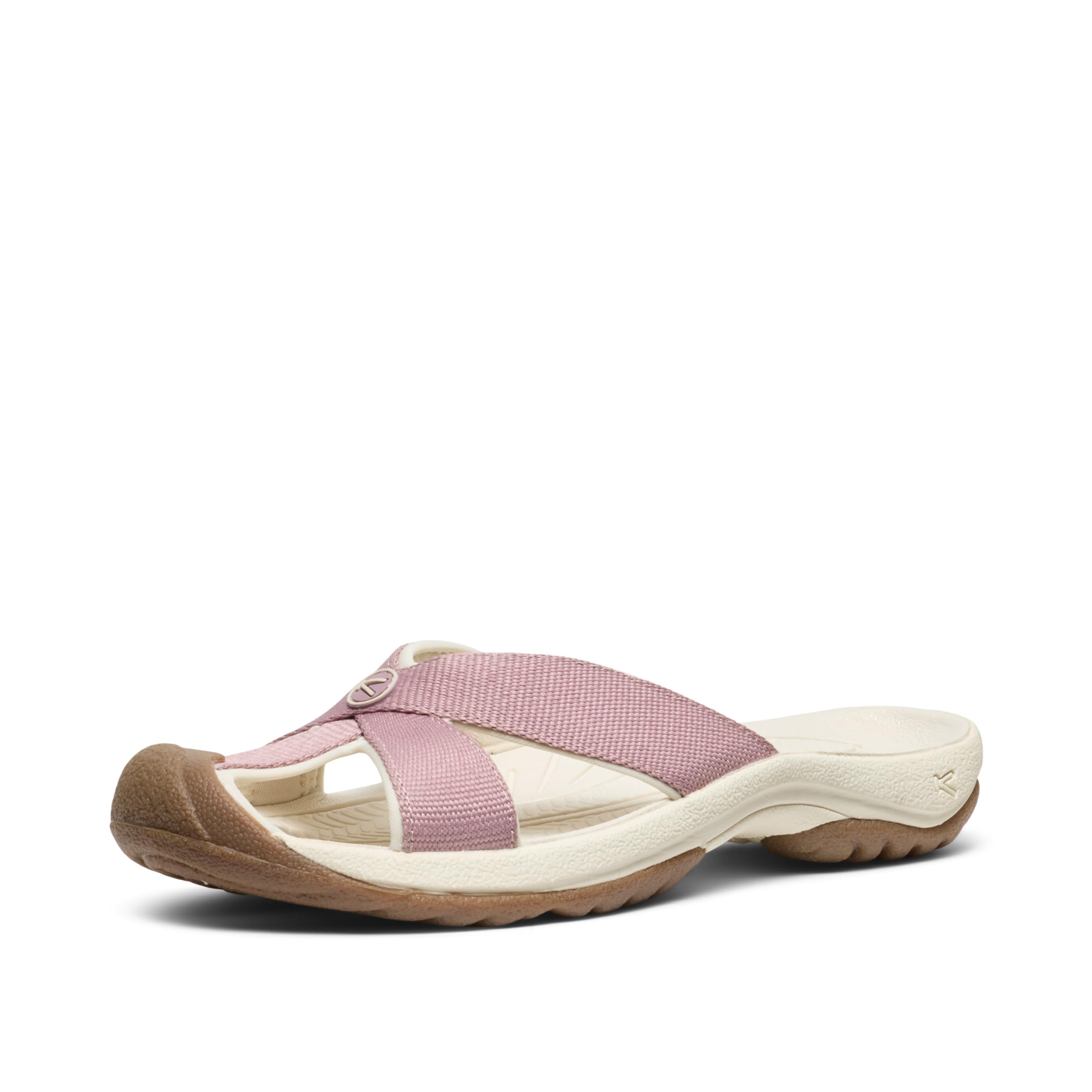KEEN Women’s Bali Slip On Closed Toe Flip-Flops, Toadstool/Birch, 10.5