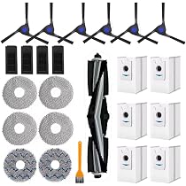 Complete Replacement Kit For Ecovacs T80 OMNI - 2 Main Brushes, 8 Side Brushes, 8 Filters, 6 Mop Rollers & 6 Dust Bags