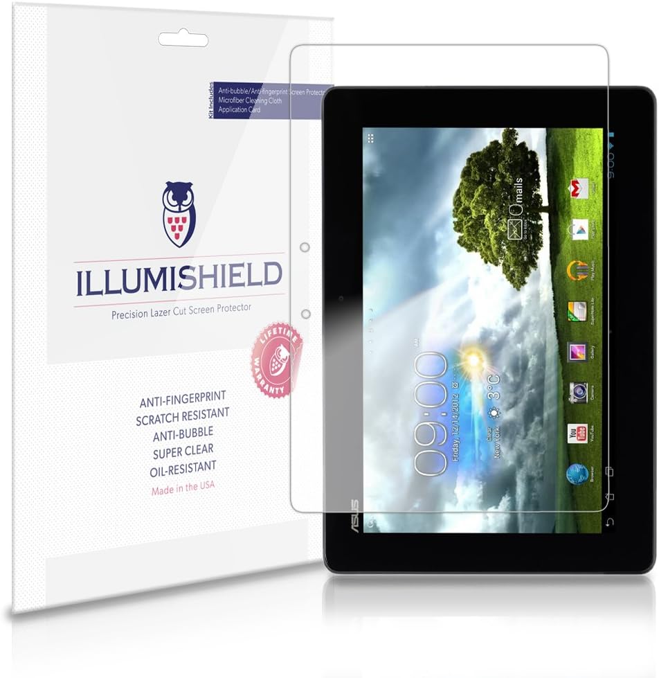 Amazon Com Illumishield Screen Protector Compatible With Asus Memo Pad Smart 10 1 Inch Me301t 2 Pack Clear Hd Shield Anti Bubble And Anti Fingerprint Pet Film