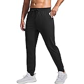PINSPARK Mens Athletic Joggers Pants with Zipper Pockets Lightweight Quick Dry Workout Track Gym Pants