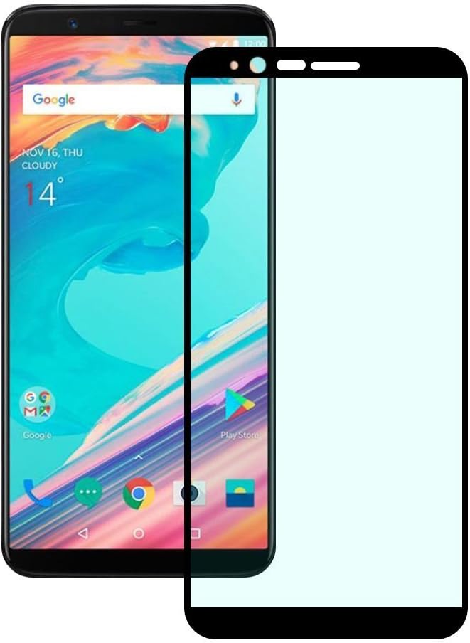 OnePlus 5T Screen Protector, blockone Premium 3D Tempered Glass [Full Coverage ] [9H Hardness] [Bubble-Free] [3D Curved] Film Shiled Guard for OnePlus 5T