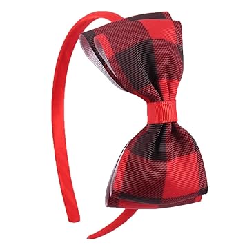 Amazon Com Kathshop 2 Pcs Lot Red Black Plaid Hair Bow Headbands