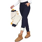 Fleece Lined Joggers for Women-Winter Thermal Women's Sweatpants Thick High Waisted Ski Hiking Running Pants S-2XL