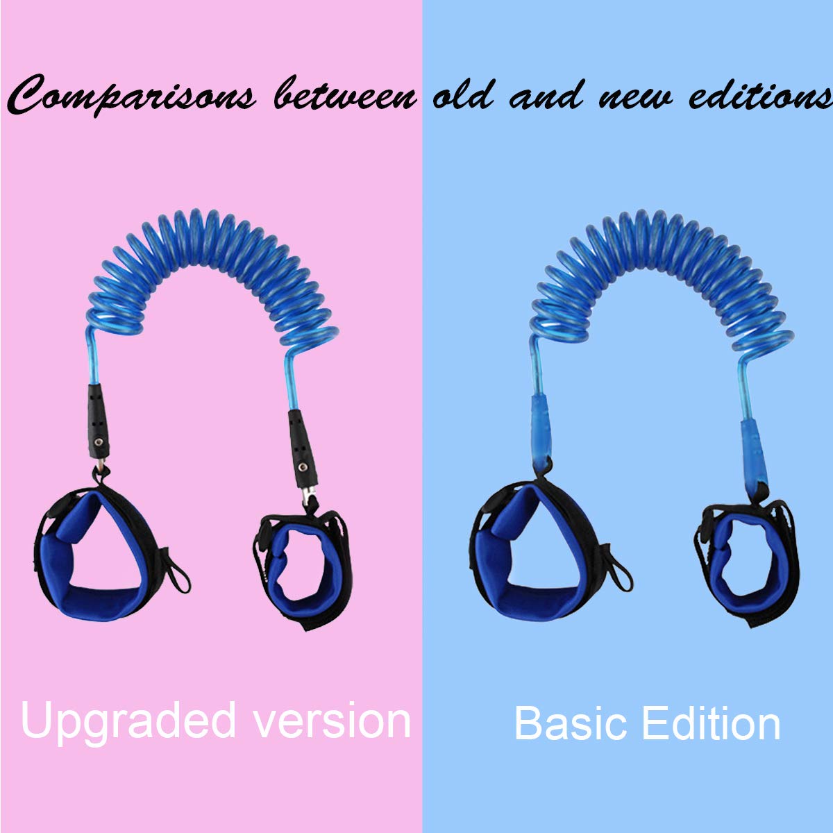 XQXC Anti Lost Wrist Chain 8FT Traction Rope, Infant Safety Sling Belt, Anti Lost Wrist Chain Traction Band, Suitable for Children Aged 1-10 Years with 360 Degree Rotatable Retractable Rope