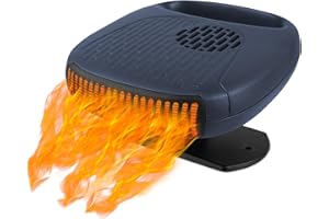 ROYADVE 2 in 1 Fast Heater & Cooler, 12V 120W Portable Car Heater Defroster, 360° Rotatable Car Heater That Plugs Into Cigarette Lighter - Dark Blue