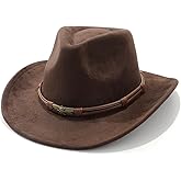 Cowboy Hat for Men Women Classic Cowgirl Hat Wide Brim Western Women Mens Cowboy Hats Christmas Cowgirl Hats Gifts