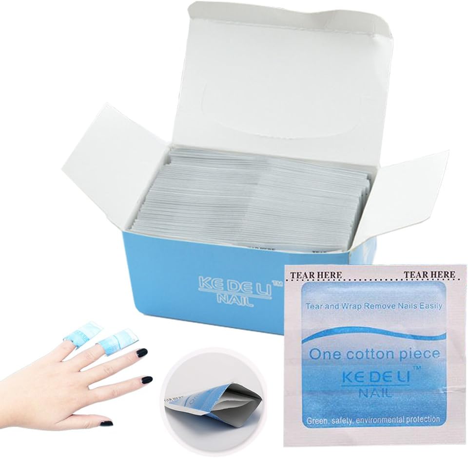 Meimeile Nail Polish Remover Pads Oil Clean Wipe Tool Cotton Pads Wet Paper Wrap (1 Box)