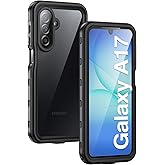 Lanhiem for Samsung Galaxy A17 5G Phone Case, IP68 Waterproof Dustproof, Built-in Screen Protector, Rugged Full Body Shockproof Protective Cover for Samsung A17 5G / 4G 6.7", Black/Clear