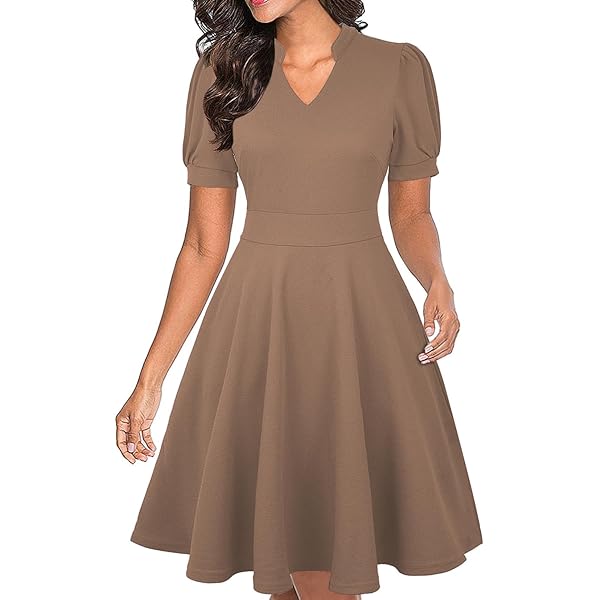 HNVAVQ Vestido Casual De Verano Para Mujer, Manga Corta, Cuello Redondo, Vestido De Playa, Vestido De Trabajo, A