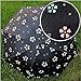 Inoutdoorkit CCU01 Travel Umbrella Parasol for Women Girl Kid Children Student, Magic Water Activated Color Change Flower, Portable Small Foldable Windproof Anti-UV for Beach Camping (Black)