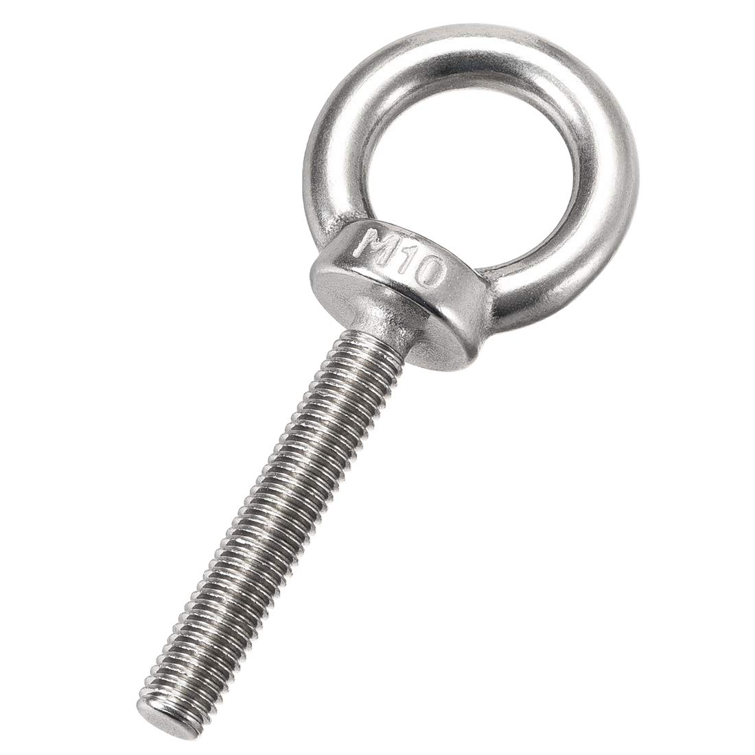 Sourcingmap Lifting Eye Bolt M10 x 60mm Male Thread 304 Stainless Steel for Hanging, Pack of 2