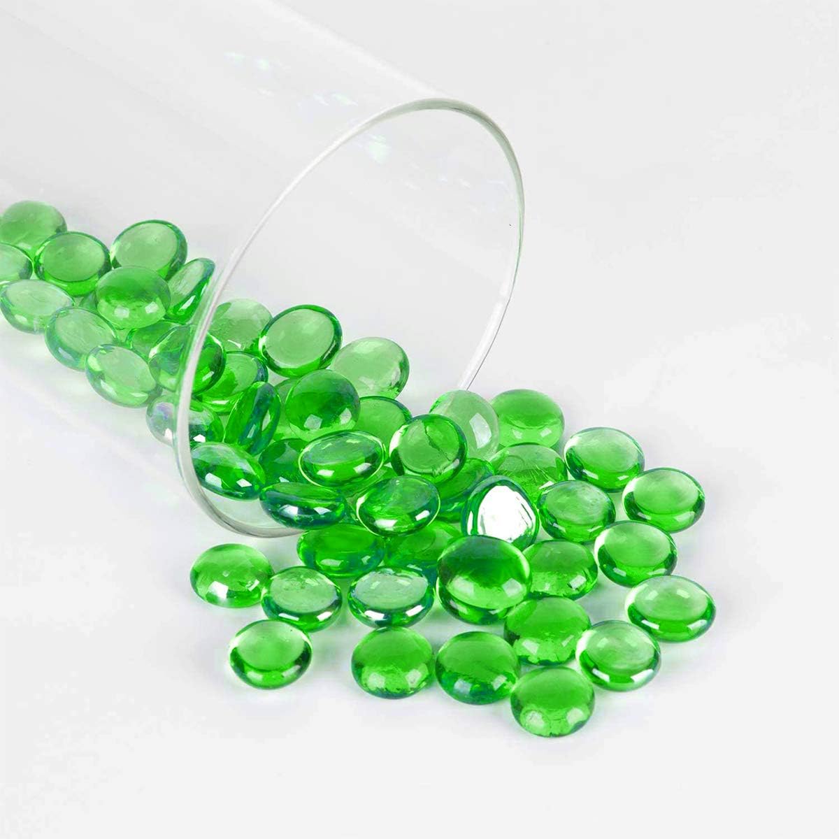 onlyfire Reflective Fire Glass Drops for Natural or Propane Fire Pit, Fireplace, or Gas Log Sets, 10-Pound, 1/2-Inch, Emerald Green: Garden & Outdoor