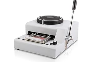 SHZOND Embossing Machine 72 Characters Card Embosser Printer Gift Card Credit ID PVC Card Embosser Stamping Machine Manual Embosser Machine