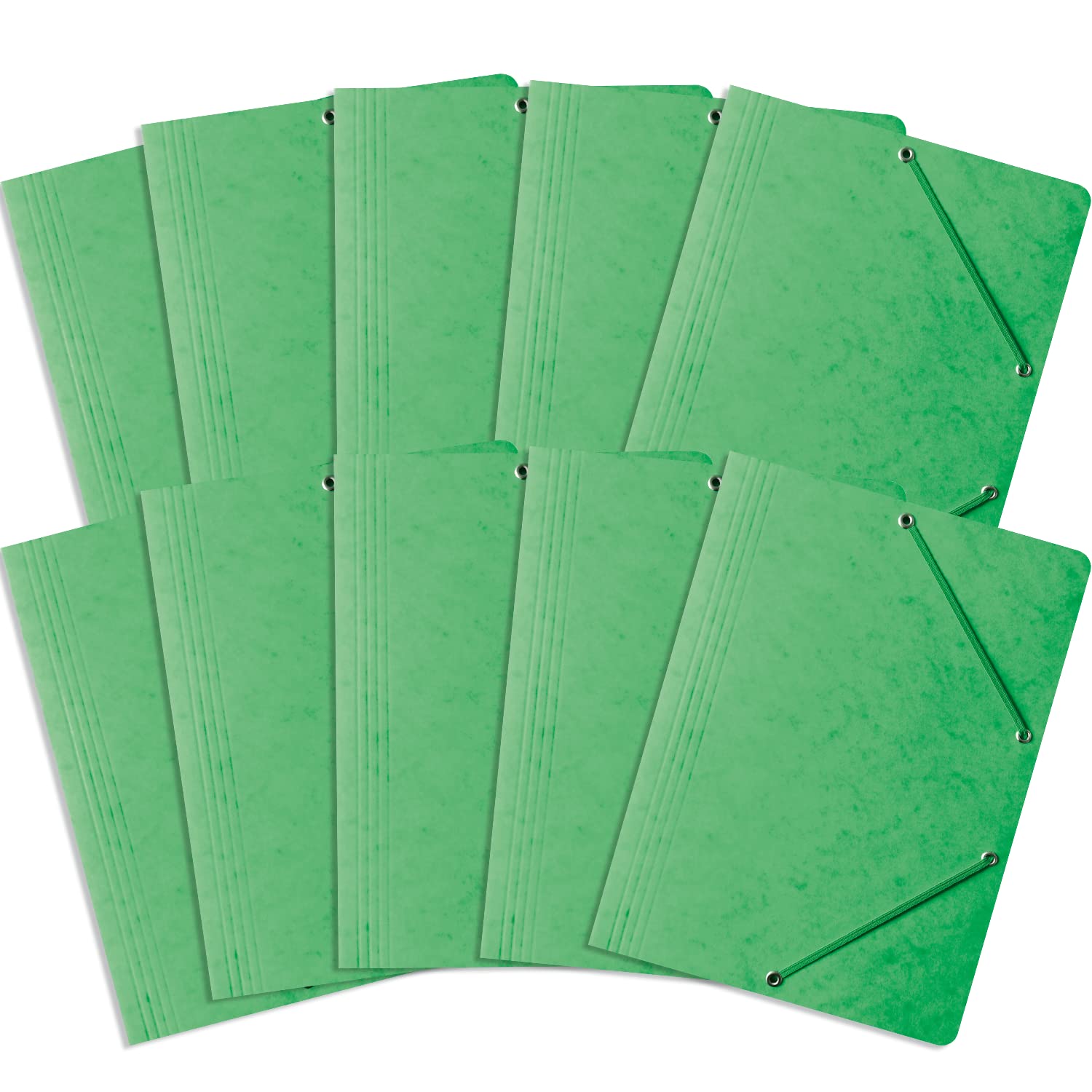 A4 Bantex A4 Rubber Portfolio Folders - Green (Pack of 10)