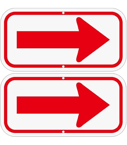 M METERXITY 4-Pack White Arrow Signs, 11.81 X 5.91 Aluminum Reflective One-way Arrow Sign For Outdoor Lawn Garden Ground Decorations, Street Sign