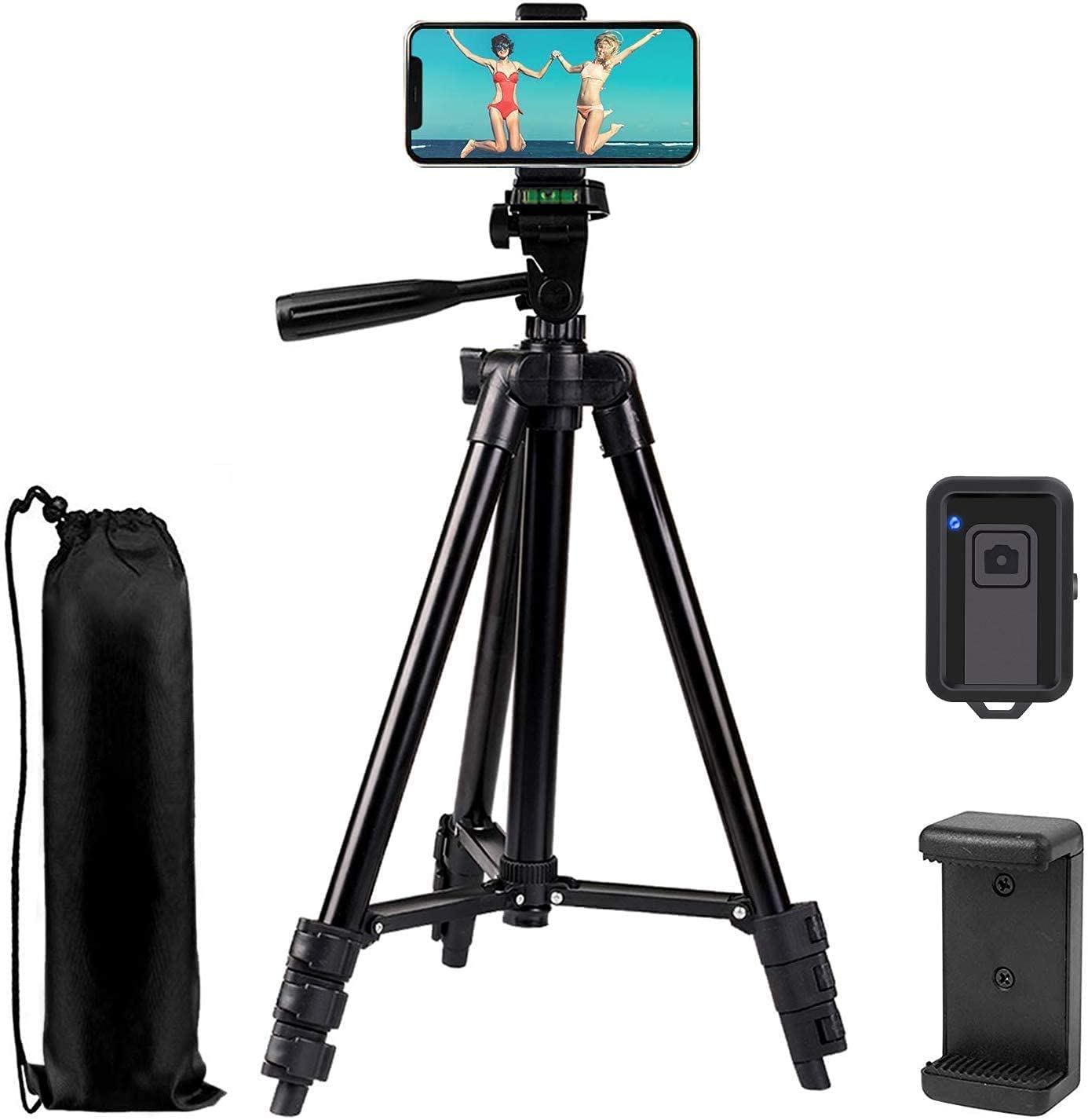 EVERESTA 42-inch 360 flexible smartphone and camera tripod, iPhone tripod stand with camera stand and Bluetooth remote shutter