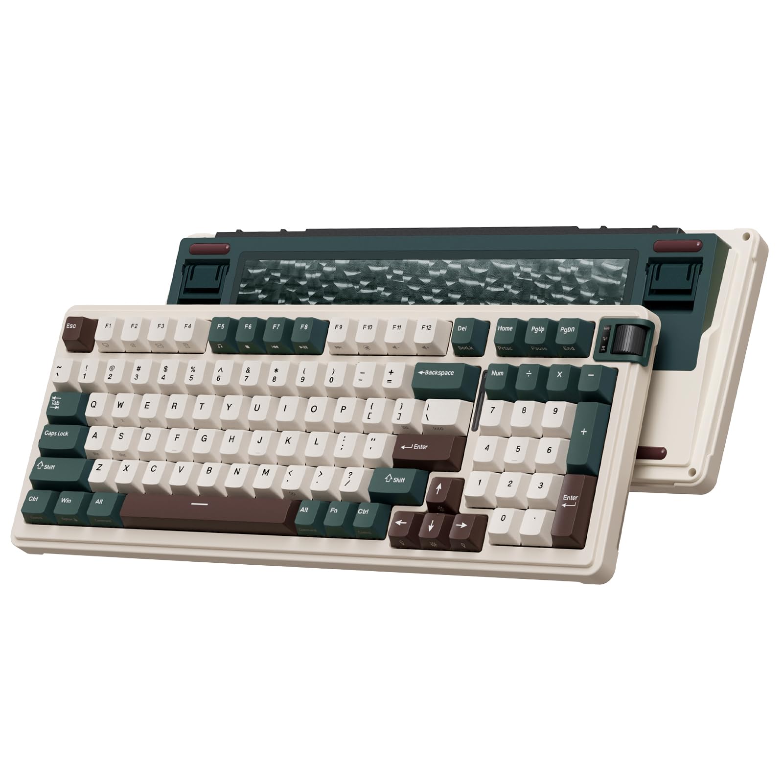KZZI K98 Wireless Mechanical Keyboard, Triple Mode BT/2.4G/USB-C Custom RGB Backlit Gaming Keyboard, Gasket Structure, Pre-lubed Hot Swappable Linear Switch