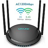AC1200 WiFi Router Dual Band Wireless Internet Router,High Speed Wireless Router with 4x5dBi High-Gain Antennas for Online Ga