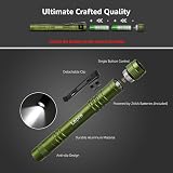 Lepro LED Torch Pen Light 2 Pack Battery Powered 3 Modes IP44 Green view 4
