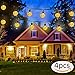 Icicle Outdoor Solar String Lights,Waterproof 30 LED Crystal Bubble Globe String Lights for Outdoor/Indoor Decorations, Warm White (4 Pack)