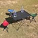 FRUITEAM Portable Camp Table Folding Beach Table Roll Up Picnic Table with Carry Bag for Backpack Hiking Camping (Red)