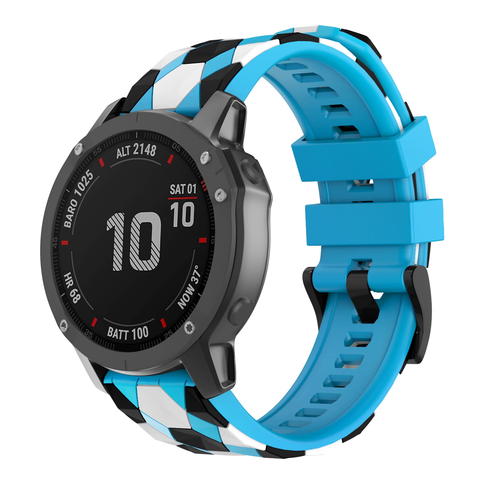 OVERSTEP Compatible for Garmin Fenix 7，22mm Width Soft Silicone Replacement Band Watch Strap for Fenix 7/Fenix 6/Fenix 6 Pro/Fenix 5/Fenix 5 Plus/Forerunner 935/Forerunner945