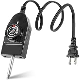 06900 Thermostat Cord Compatible with Presto Skillets, 1-3/8" Spacing | Mount Spacing, Precise 400&deg;F Range, Heat Regulation, Wide Heat Working Range, Simple Plug-in Installation