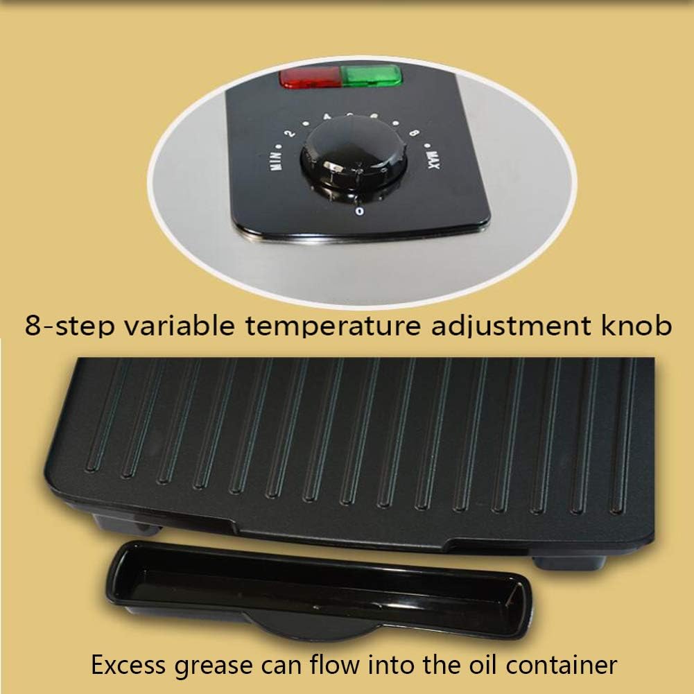 review RSTJ-Sjef Non-Stick Board Electric Grill,Versatile Grill,Deep Cooking Plates,Double-Sided Heating,Suitable for Home Grilling Steaks, Barbecues, Various Grills