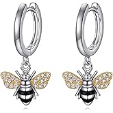 Christmas Gifts Animals Earrings for Women Sterling Silver Cup Cat Earrings Drop Bulldog Paw Raccoon Bee Leverback Earrings Jewelry Mothers Day Birthday for Mom Mother Friends