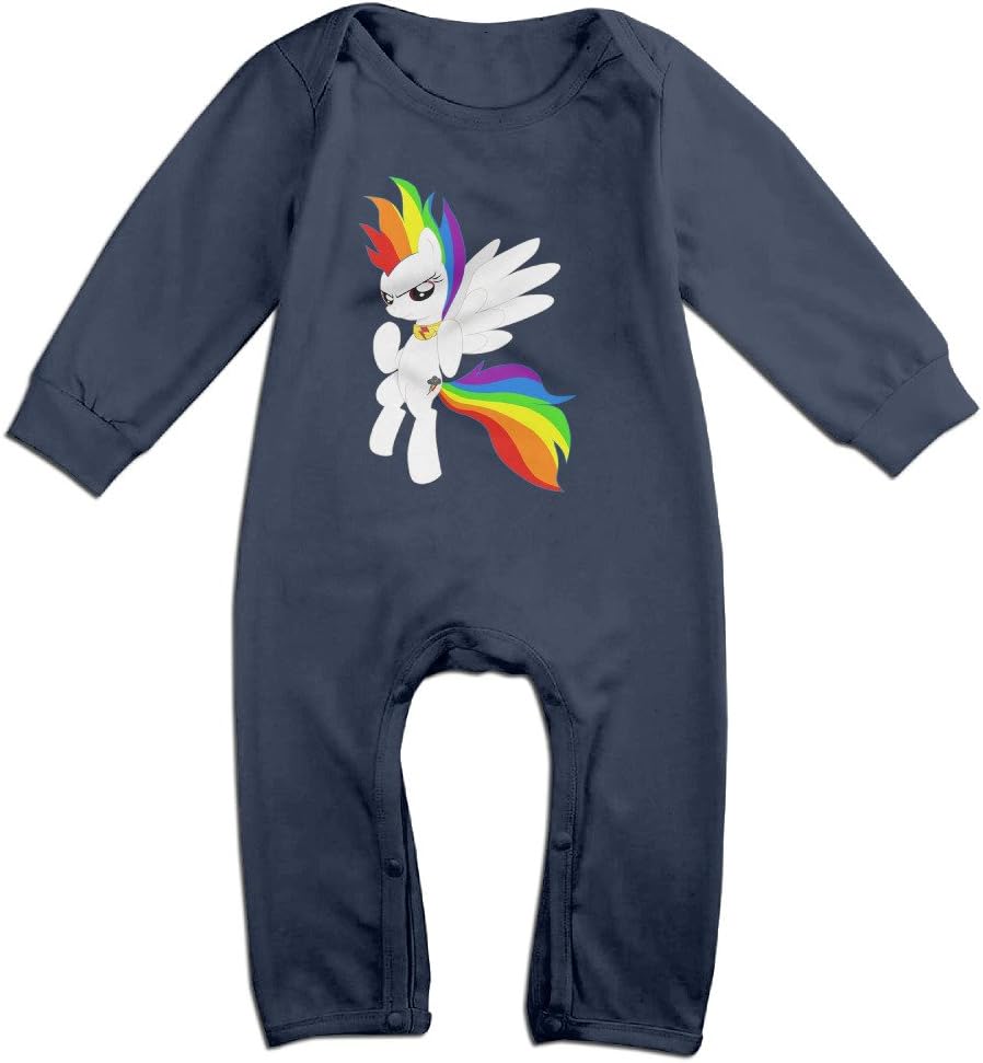 OLGB Babys Super Rainbow Dash Long Sleeve Bodysuit