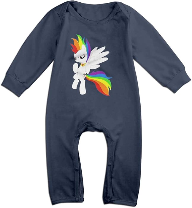 OLGB Babys Super Rainbow Dash Long Sleeve Bodysuit
