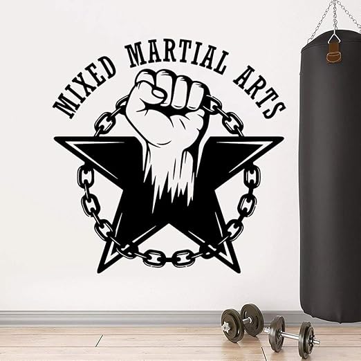 Estilo De Dibujos Animados Artes Marciales Mixtas Etiqueta De La