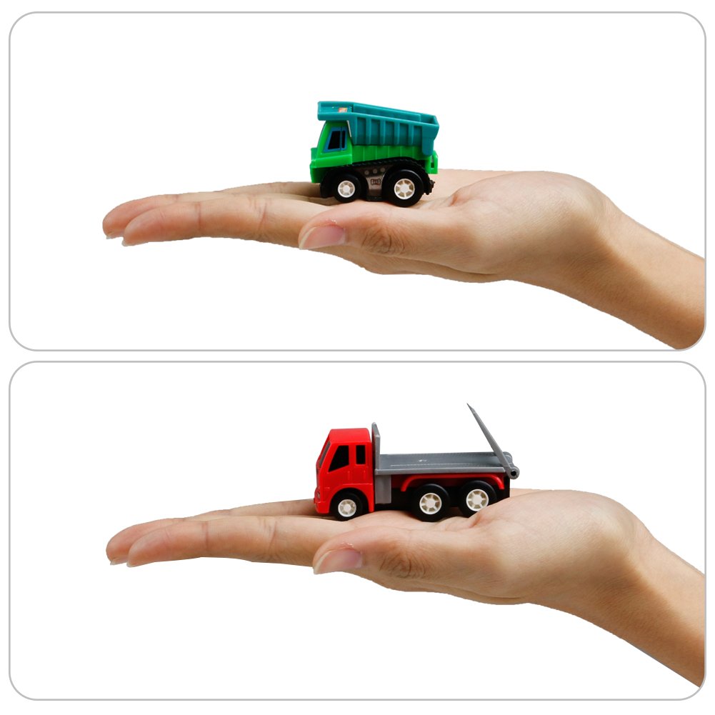 yoptote Pull Back Vehicles Assorted Construction Trucks and Raced Car Toy Mini Toy Cars,8 Pack,Party Favors for Kids Boys Girls 3 4 5 Years Old,Color Vary